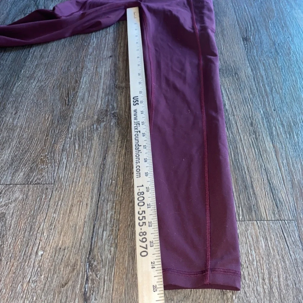 Lululemon Invigorate High Rise Tight 25” Burgundy Sz 4